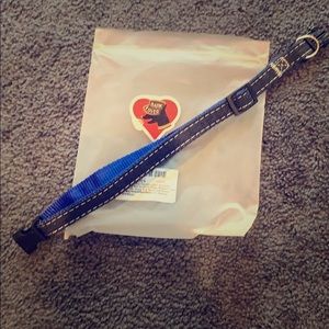 Bark Lover Puppy Collar - size small, denim. NWT.